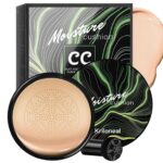 Suggest a better title and return a single title only without any other comments: CC Cream Foundation Mushroom Head Air Cushion Face Makeup Moisturizing Concealer Waterproof Oil Control Long-Lasting Nude Makeup Even Skin Tone for All Skin Types (Nature)