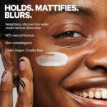 Suggest a better title and return a single title only without any other comments: Milk Makeup Pore Eclipse Mattifying Primer – Blurs Pores, Controls Shine + Holds Makeup for Up to 12 Hours – Creates a Smooth, Even Base for a Soft, Long-Lasting Matte Finish - Image 3