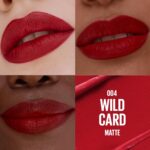 MAYBELLINE Serum Lipstick, Hydrating Lip Makeup with 8HRs of Lip Plumping Moisture with Hyaluronic Acid + Oil Blend, Wild Card (Midtone Red Matte) - Image 2