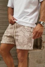 BOOMLEMON Mens Mesh Graphic Print Shorts Fashion Designer Workout Shorts Retro Casual Cool Streetwear Short Pants - Image 2