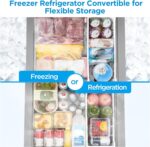 Midea MERC05C4BAWW Chest Freezer, 5.1 Cubic Feet Freezer With Removable Basket, Interior LED Light, Adjustable Temperature, For Kitchen Apartment Office, White - Image 2