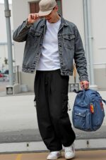 JMIERR Men's Baggy Cargo Pants Trendy Casual Parachute Pant Loose Fit Harem Joggers with Pockets for Streetwear - Image 7