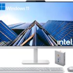 Lenovo 24" FHD All-in-One Desktop Computer for Home & Office, Intel Processor, 16GB RAM, 500GB External + 128GB PCIe, HDMI, Bluetooth 5.2, Business AIO, Vent-Hear, Wireless Keyboard & Mouse, Win 11