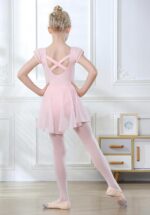 Suggest a better title and return a single title only without any other comments: DIPUG Ballet Leotards for Girls Ballet Leotard with Skirt Toddler Dance Leotards Flutter Sleeve and Criss-Cross Back - Image 2