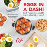 Dash Rapid Egg Cooker - Boiler, Poacher & Steamer - Includes Measuring & Recipe Guide - Dishwasher Safe - BPA Free - Holds 7 Eggs, Black - Image 2