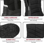 SILENTCARE Mens Winter Mid-Calf Snow Boot Fur Warm Waterproof Slip On Outdoor Athletic - Image 4