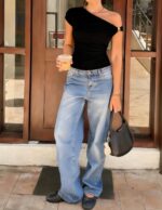 ZESICA Women's 2026 Summer Off Shoulder Tops Going Out Sexy Y2k Shirts Spring Cap Sleeve Ruched Asymmetrical Blouses - Image 4