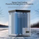 Kismile 3.5 Cubic Feet Chest Freezer with 2 Removable Baskets Free Standing Top Open Door Compact Deep Freezer with Adjustable Temperature for Home/Kitchen/Office/Bar (3.5 Cubic Feet, Black) - Image 2