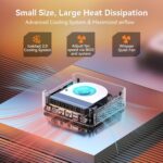 GEEKOM AX8 Max Mini PC with AMD Ryzen 7 8745HS Dual 2.5GbE Lan Port| 32GB DDR5(Upgradable),1TB NVMe SSD(Expandable)| Radeon 780M,USB4.0(40Gbps),Quad Display| Windows 11 Pro Gaming,Office,Video Editing - Image 9