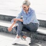 Adokoo Women's Fashion Sneakers PU Leather Casual Shoes White Tennis Low Top Shoes Womens Lace Up Sneakers - Image 2