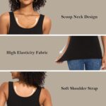 TVKSOM 5 Pack Basic Tank Tops for Women Undershirt Ribbed Sleeveless Casual Basic Tanks Top - Image 4