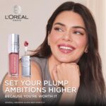 L'Oreal Paris Plump Ambition Hyaluron Lip Oil, 24 HR Lip Gloss with Hyaluronic Acid, Volumizing Formula with Glass-Like Shine, Berry Jolie 490, 0.16 Fl Oz - Image 4