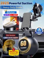 Qifutan Dash Mounted Holders Phone Holders for Your Car Phone Mount for Car Windshield Dashboard Air Vent Universal Desk Mounts Hands Free Automobile Cell Phone Holder Fit for iPhone Smartphone - Image 3