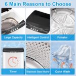 Portable Washer and Dryer Combo Set, 17 Lbs Full-Automatic Washing Machine and 1.8 Cu.Ft Portable Clothes Dryer, Compact Washer and Dryer with Stainless Steel Inner Tub, for Apt, Dorm, Home - Image 7