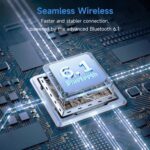 Bluetooth Headset V6.1,100Hrs Talk Time Wireless Earpiece with Mic for Work,CVC8.0 Noise Cancelling Wireless Earbud, Business Earbud with 500 mAh Charging Case for Trucker/Home/Office Work - Image 5