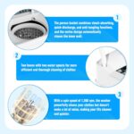 Pataku Portable Washing Machine, 17.6 Lbs Compact Mini Washer and Dryer Combo,Twin Tub Laundry Washer with Spin Cycle, Soaking Function Ideal for Apartment, Dorms, RVs Camping, Grey - Image 8