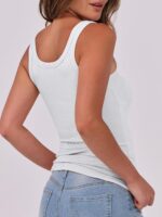 ANRABESS Womens Sleeveless Scoop Neck Tank Top Ribbed Fitted Summer Basic Slim Cute Tops 2026 - Image 4