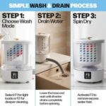 Mini Washing Machine - 3L Underwear Washing Machine with 6000mAh battery + 2 FREE Gifts of Soup dispenser Brush + Mesh Laundry Bag - Image 7