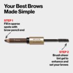 Revlon Eyebrow Gel & Pencil, ColorStay Brow Fantasy 2-in-1 Eye Makeup, Longwearing with Precision Tip, 104 Dark Blonde, 0.04 Oz - Image 3