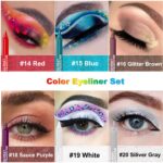 15PCS Colorful Eyeliner Pen Set, Eye Shadow Pencil, Pearl & Matte Metallic Glitter Eyeliner for Women, Eye & Lip Liner, Professional Eye Makeup Set - Image 3