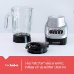 BLACK+DECKER PowerCrush Multi-Function Blender with 6-Cup Glass Jar, 4 Speed Settings, Silver - Image 7