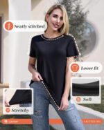 GAYHAY 3 Pack Womens T-Shirts - Short Sleeve Spring Summer Tops Crew Neck Trendy Casual Work Soft Basic Tees for Ladies 2026 - Image 2