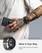 amBand Rugged Case with Band for Apple Watch Ultra 3/2/1 49mm, M3 Military Grade Shockproof Cover, Includes Screen Protector Kit, Tactical Band for Men - Compatible with iWatch Ultra, Army Green - Image 8