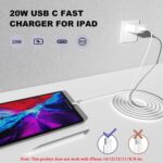 iPhone 17 16 15 Charger Fast Charging,2Pack 20W Apple iPad USB C Wall Chrager Block with 6FT USB C to C Cable for iPhone 17/Pro/Pro Max/17 Air/ 16/16 Pro/16 Pro Max/15/Plus/Pro/Pro Max (White) - Image 4