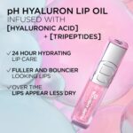 L'Oreal Paris Plump Ambition pH Hyaluron Lip Oil, Color Shifting Lip Tint with 24HR Hydration, Volumizing Shine and Lasting Color, 090 pH Berry Noir - Image 6