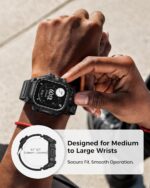 amBand Rugged Case with Band for Apple Watch Ultra 3/2/1 49mm, M3 Military Grade Shockproof Cover, Includes Screen Protector Kit, Tactical Band for Men - Compatible with iWatch Ultra, Matte Black - Image 6