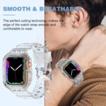 XYF Compatible for Crystal Clear Apple Watch Bands, 49mm 46mm 45mm 44mm 42mm 41mm 40mm 38mm Bumper Case for Men Women Jelly Sport Cover Strap for iWatch Ultra 3 2 Series 11 10 9 8 7 SE 6 5 4 3 - Image 5