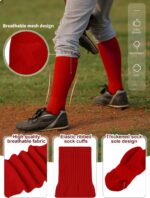 Baseball Socks and Belt Combo Set Cotton Boys Adjustable Baseball Softball Socks and Belt for Boys Girls - Image 3