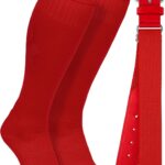 Baseball Socks and Belt Combo Set Cotton Boys Adjustable Baseball Softball Socks and Belt for Boys Girls
