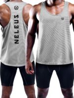 NELEUS Men's 3 Pack Dry Fit Y-Back Muscle Tank Workout Gym Shirt - Image 5