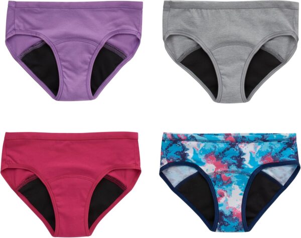 Suggest a better title and return a single title only without any other comments: Hanes girls Period Underwear Boxer Briefs, Comfort Period Boxer Brief Panties for Girls, Moderate Protection