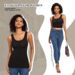 TVKSOM 5 Pack Basic Tank Tops for Women Undershirt Ribbed Sleeveless Casual Basic Tanks Top - Image 2
