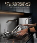 ecozy Smart Nugget Ice Maker Countertop, First Full-Color Smart Panel Ice Machine with APP Control, Double-Layer Insulation, 44 lbs/24H Soft Pellet Chewable Ice, Pull-Out Water Tank, Self-Cleaning - Image 4