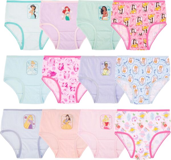 Suggest a better title and return a single title only without any other comments: Disney Girls Princess Exclusive 12 Days of Surprise Unboxing Panties Perfect for Gifting or Potty Training in 2/3T, 4T, 6, 8
