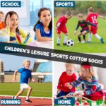 Kids Classics Crew Socks 10 Pairs Child Boy Girls Athletic Cotton Basic School Uniform Breathable Casual Sports Socks - Image 2