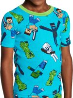 Minecraft Boys' 6-Piece Cotton Pajama Set, Matching Snug-fit Shirt & Pants, Soft & Cute for Kids - Image 3