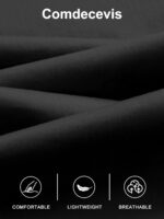 Comdecevis Mens Casual Cargo Pants Baggy Straight Leg Sweatpants with Large Flap Pockets Hiking Sports Trousers - Image 7