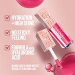 Maybelline Lifter Gloss, Hydrating Lip Gloss with Hyaluronic Acid, Ice, Pink Neutral, 0.18 Ounce - Image 3