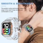 XYF Compatible for Crystal Clear Apple Watch Bands, 49mm 46mm 45mm 44mm 42mm 41mm 40mm 38mm Bumper Case for Men Women Jelly Sport Cover Strap for iWatch Ultra 3 2 Series 11 10 9 8 7 SE 6 5 4 3 - Image 7