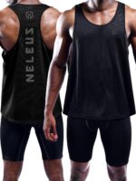 NELEUS Men's 3 Pack Dry Fit Y-Back Muscle Tank Workout Gym Shirt - Image 6