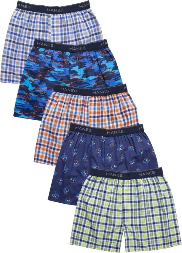 Hanes Boys' 5-Pack Boxer (Colors may vary)