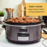 Crock-Pot Large 8-Quart Programmable Slow Cooker with Auto Warm Setting Black Stainless Steel - Image 5