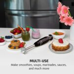 OVENTE Immersion Hand Blender, 300W Corded Electric Handheld Stick Mixer with 2 Mixing Speeds and Stainless Steel Blades for Smoothies, Purees & Baby Food, Black HS560B - Image 8