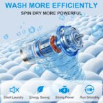 Portable Washer and Dryer Combo Set, 17 Lbs Full-Automatic Washing Machine and 1.8 Cu.Ft Portable Clothes Dryer, Compact Washer and Dryer with Stainless Steel Inner Tub, for Apt, Dorm, Home - Image 9