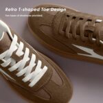 Vilanva Women's Fashion Sneakers Casual Tennis Shoes with Genuine Suede Classic Retro Gum Sole Walking Trendy Footwear - Image 5