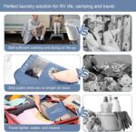 Wash Bag Portable Washing Machine for Camping Travel Laundry Washing Bag Baby Clothes Manual Washer Dry Bags Self-sufficient Hand Wash Clothes for Outdoor Traveller RV Backpacking Adventures Essential - Image 3